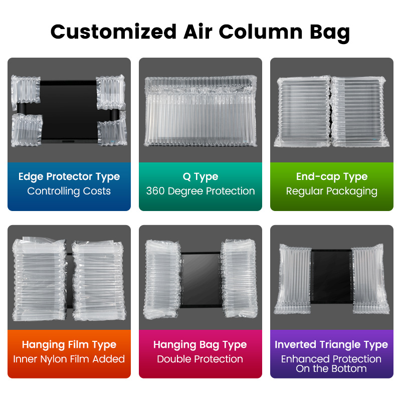 MECCANIXITY Air Pillows For Shipping 100 Pack - 5.9x11.8 Inch Inflatable Packaging Cushions With Pump