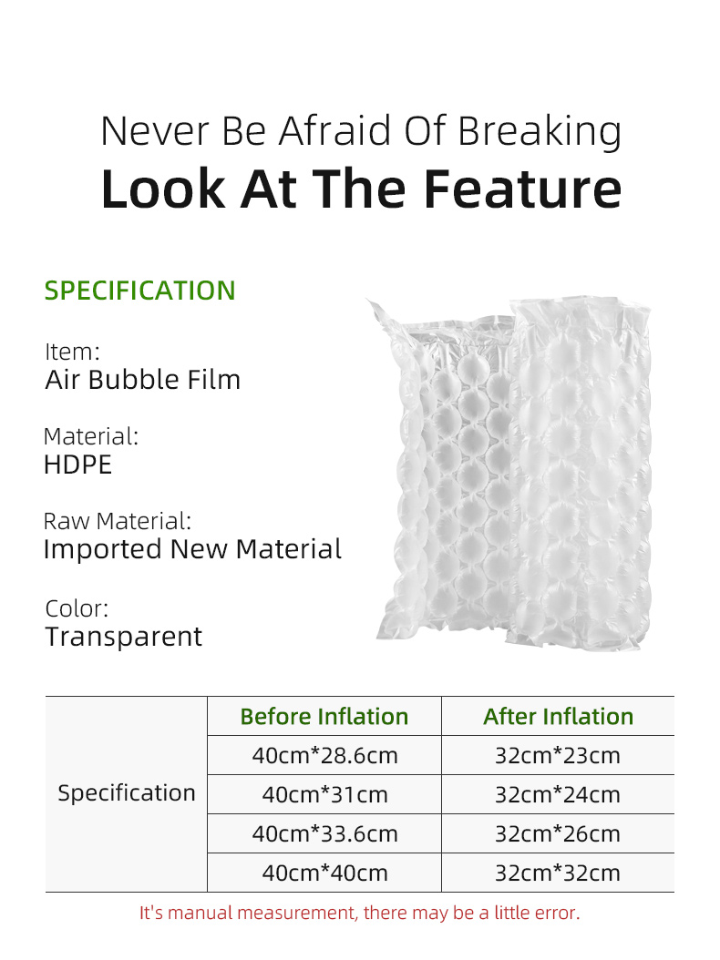 Air bubble film feature