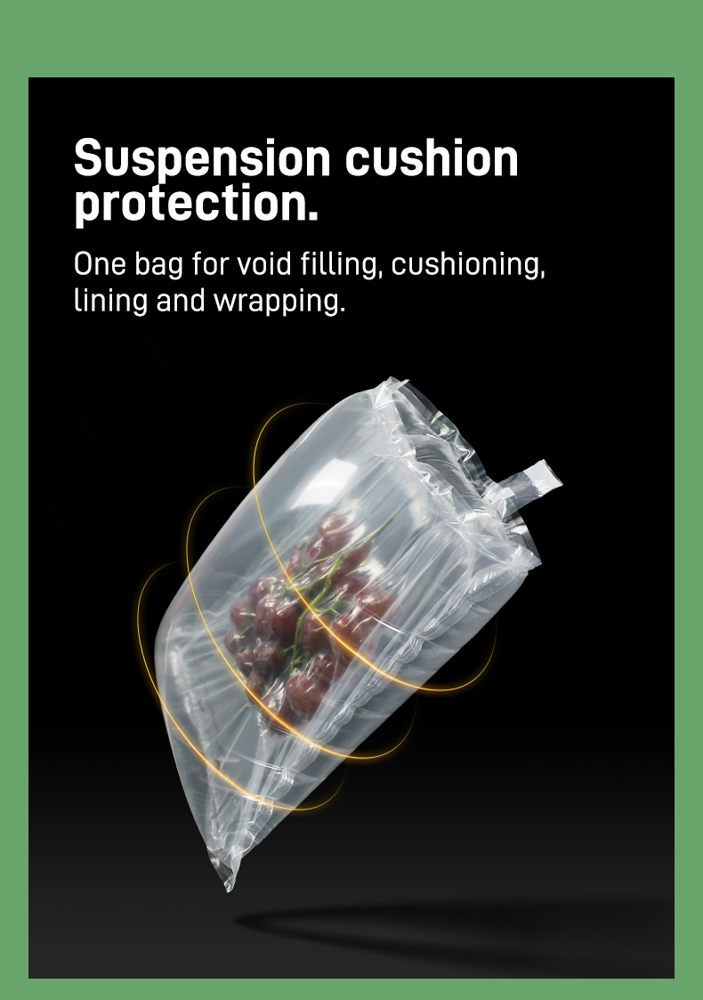 Air cushion bag in bag feature