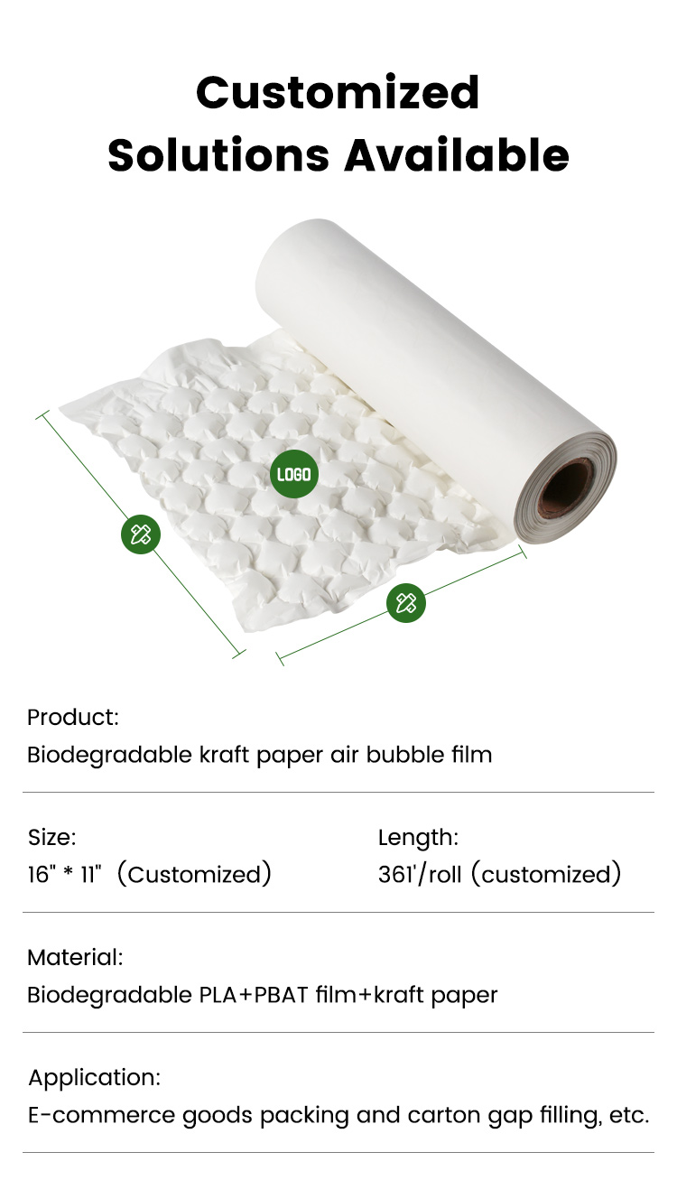 Customized kraft paper air bubble film