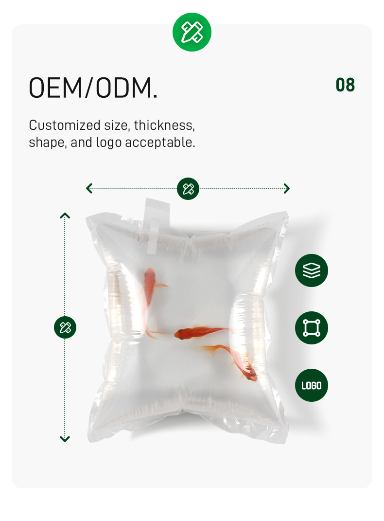 Fish shipping bag feature and benefit