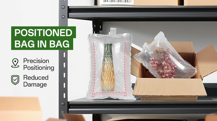 Positioned bag in bag