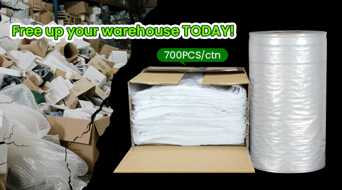 Uninflated ir column bag VS Traditional packing material