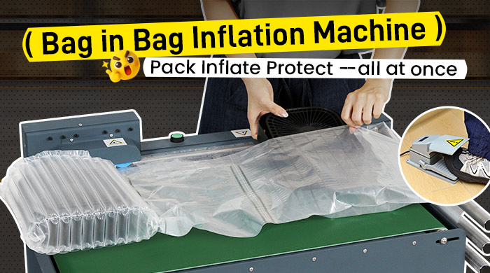 Bag in bag inflation machine