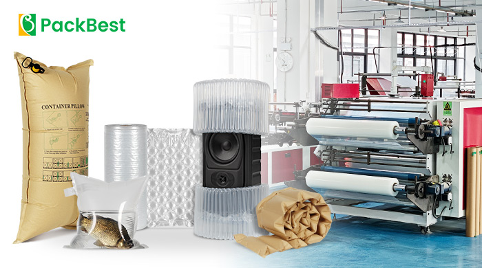 Air cushion packaging production